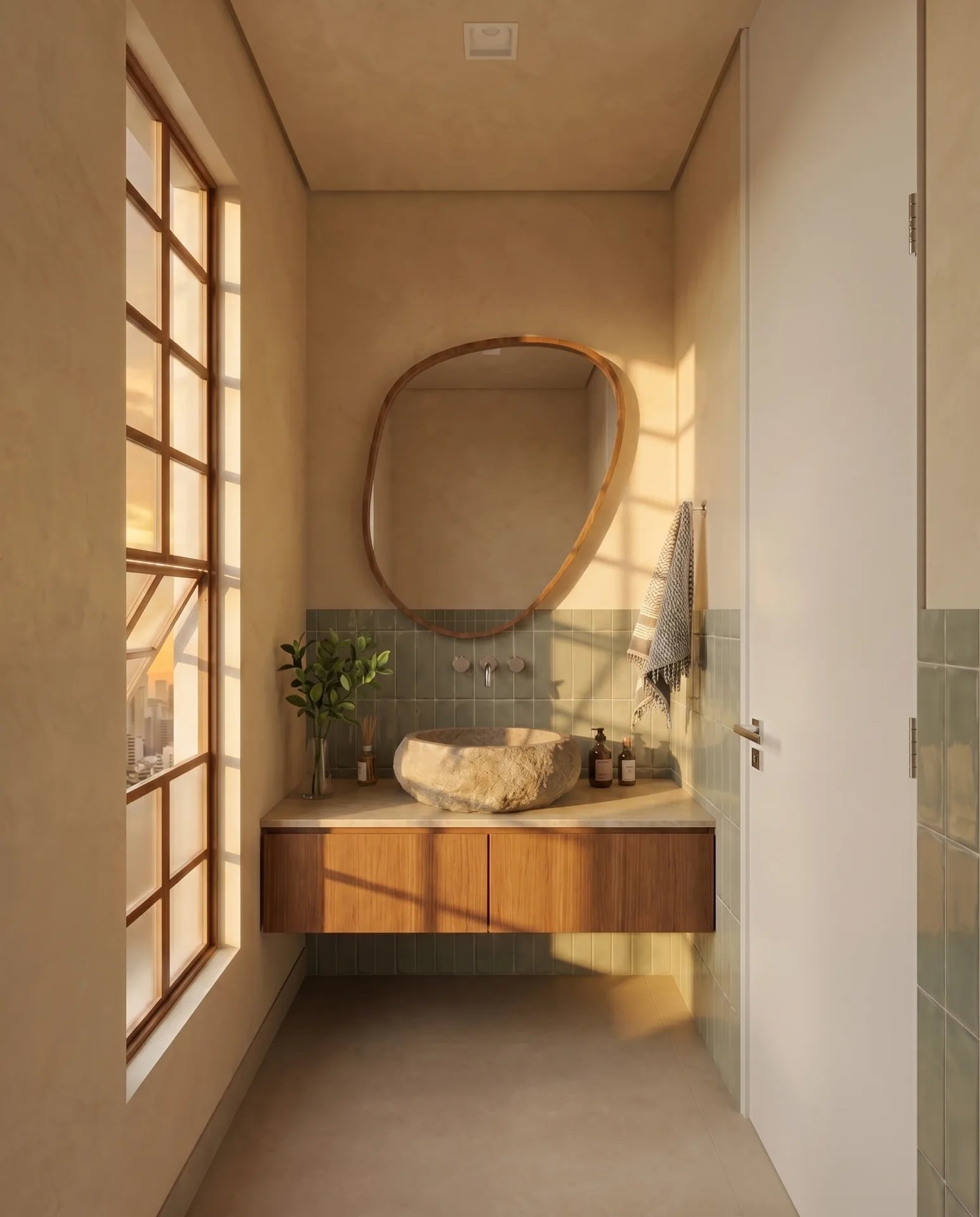 Golden hour — warm colour cast and directional shadows