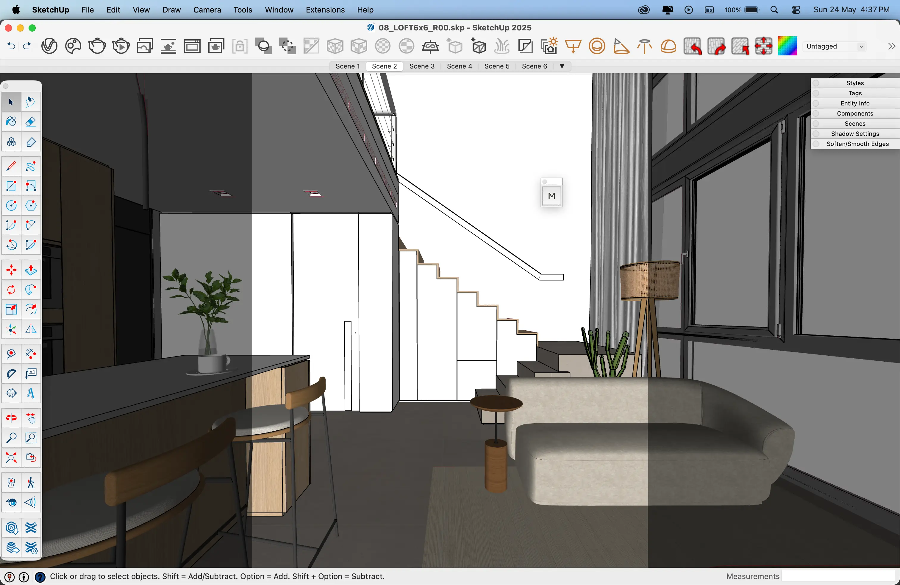 Maquete plugin panel inside SketchUp